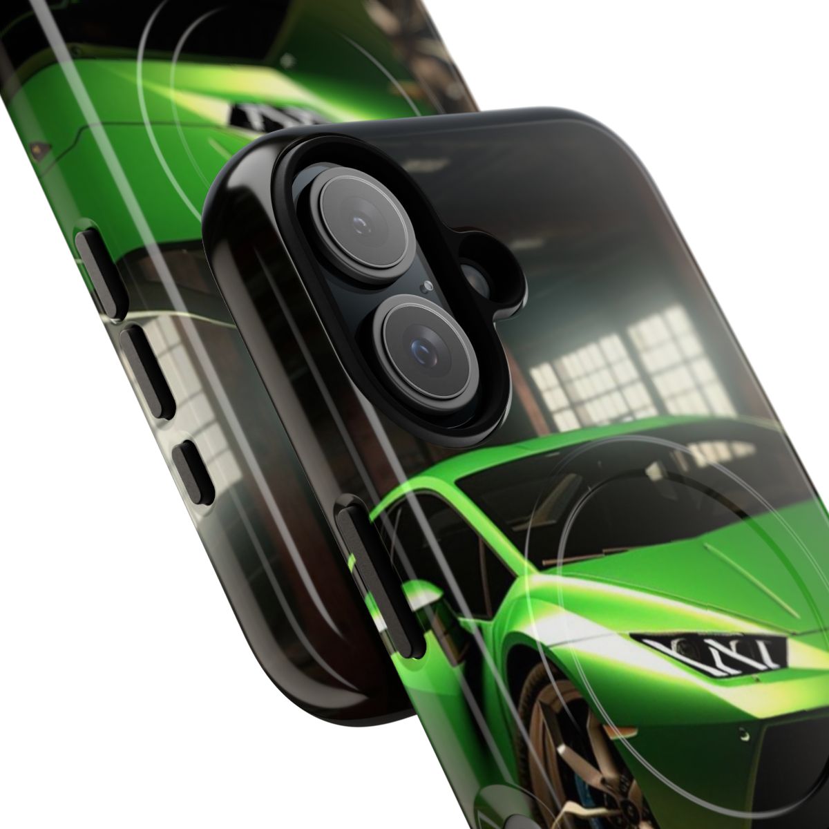 Magnetic Tough Phone Case featuring a Lamborghini Huracan design - Detail