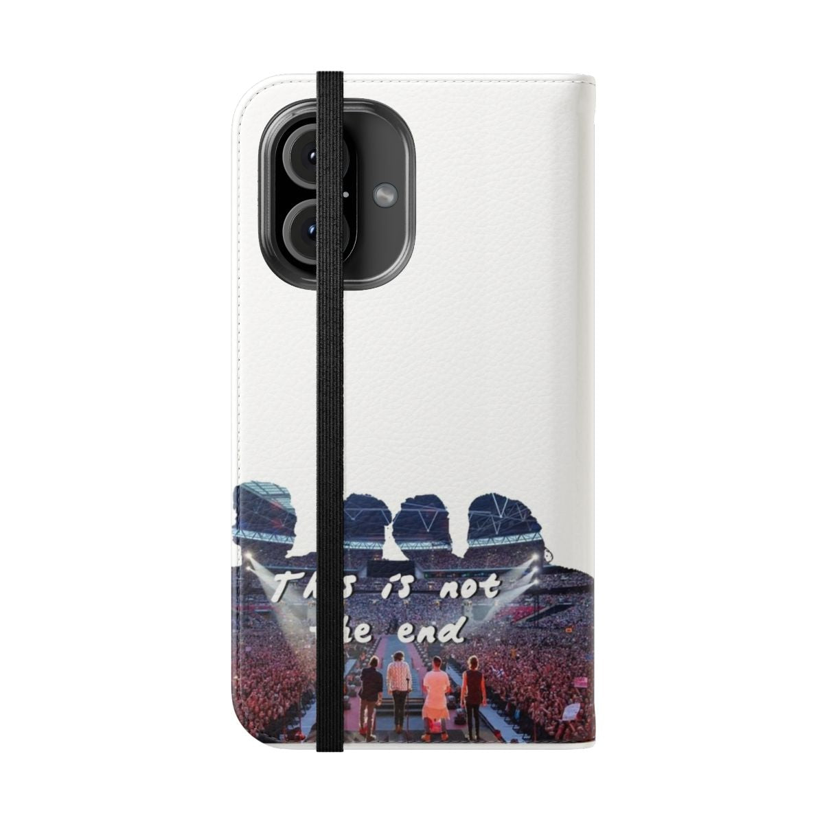 Flip cover phone case with One Direction-inspired design - Folded Front