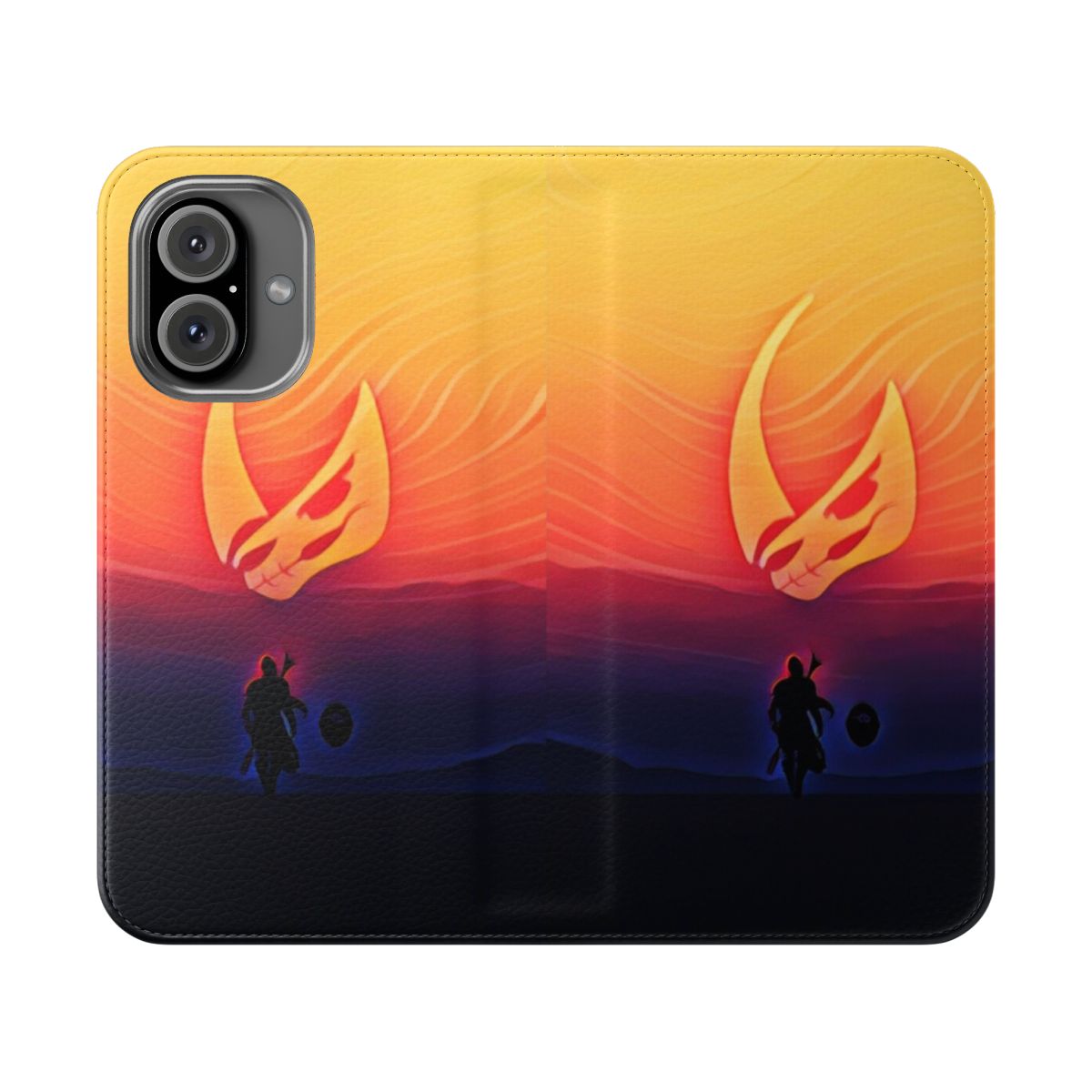 Beskar Steel Themed Mandalorian Flip Cover Phone Case