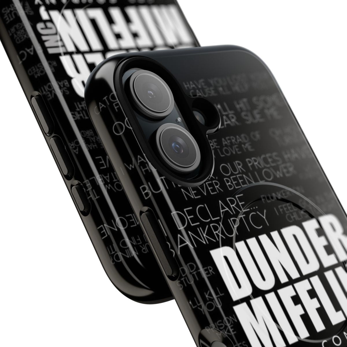 Phone case featuring quotes and characters from the popular TV show The Office - Detail