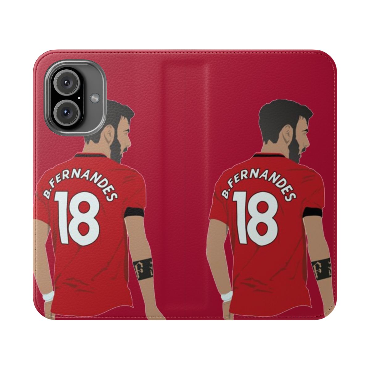 Flip cover phone case with Manchester United FC inspired design