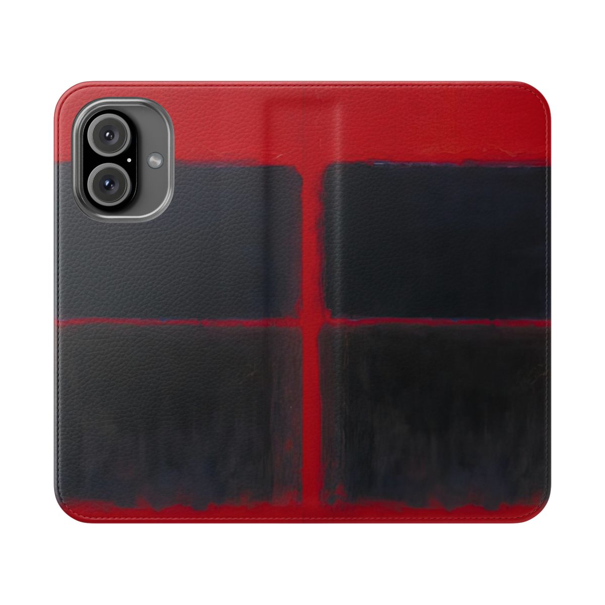 Light red and black abstract art inspired phone case cover