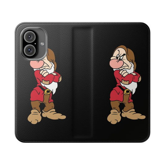 Grumpy Snow White Inspired Flip Cover Phone Case for iPhone and Android