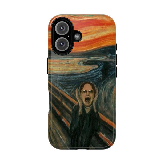 Dwight Schrute Scream Painting Inspired Magnetic Tough Phone Case