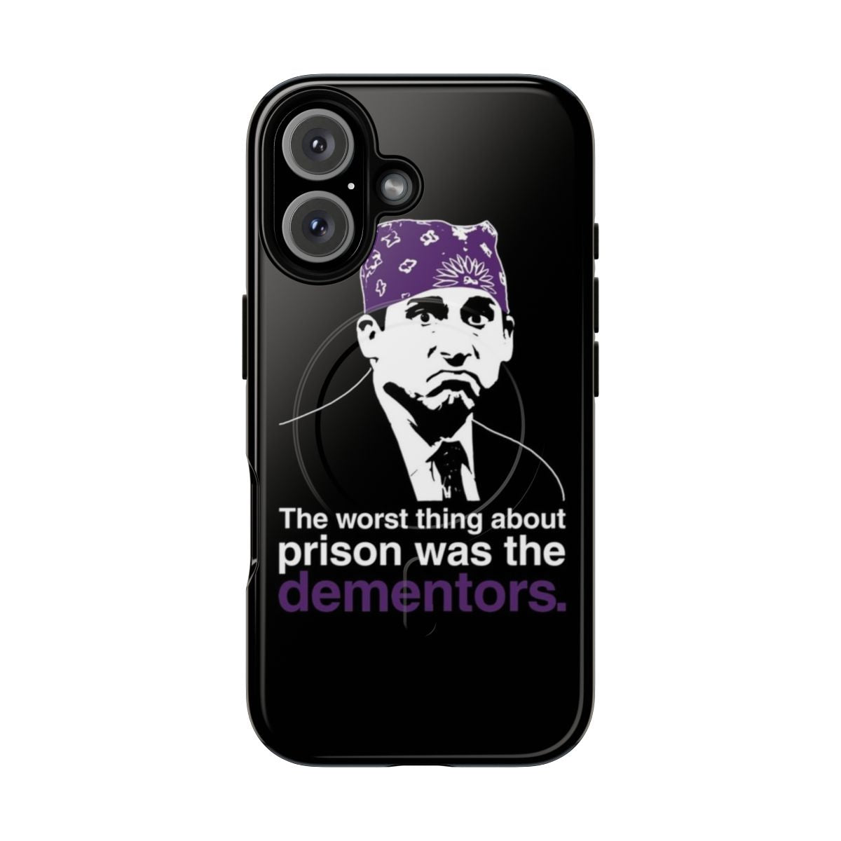 Magnetic tough phone case featuring characters from the popular TV comedy series The Office