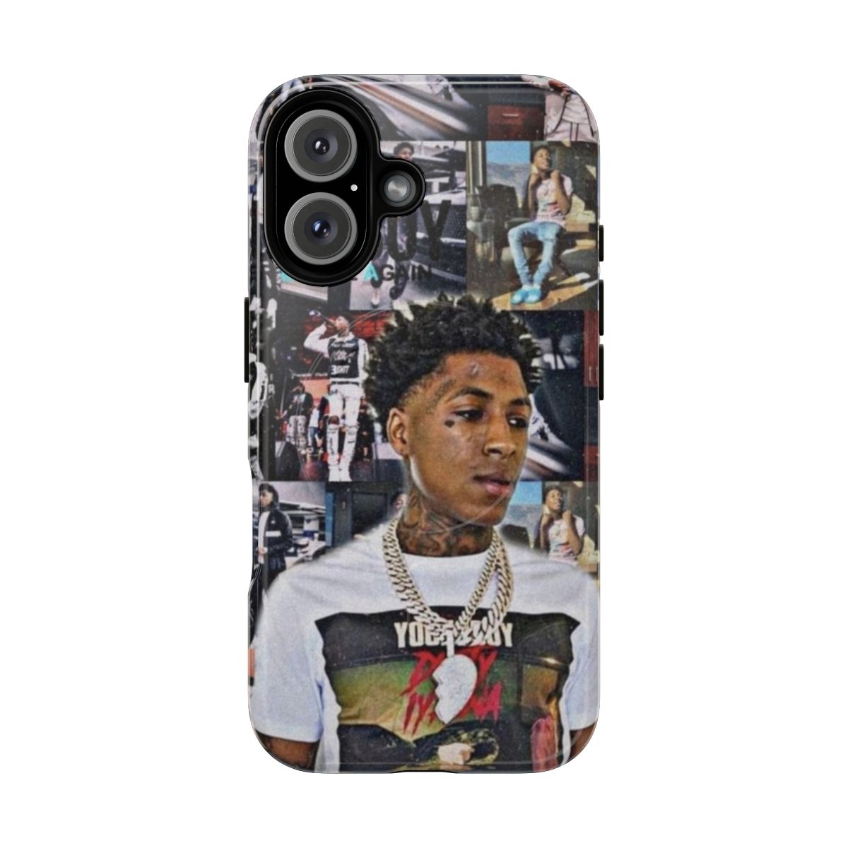 Nba youngboy themed phone case with magnetic closure