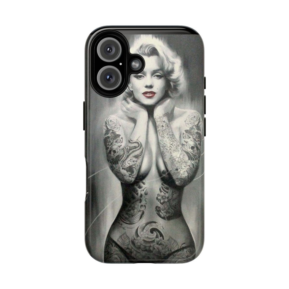 Marilyn Monroe Tattooed Lady Artwork Printed on Magnetic Tough Phone Case