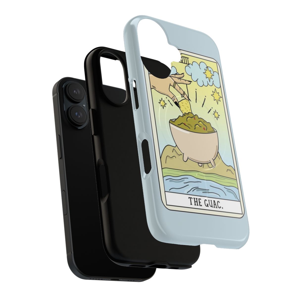 Magnetic and durable phone case with a guacamole-themed design for food lovers - Layers