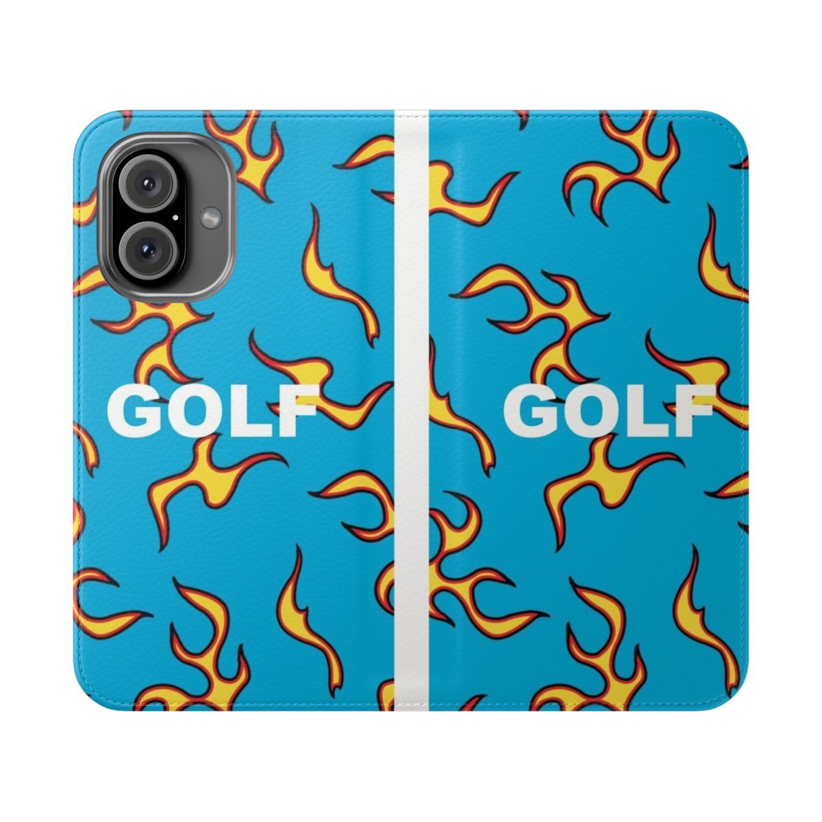 Stylish flame-inspired phone case for fans of Tyler the Creator and Golf Le Fleur