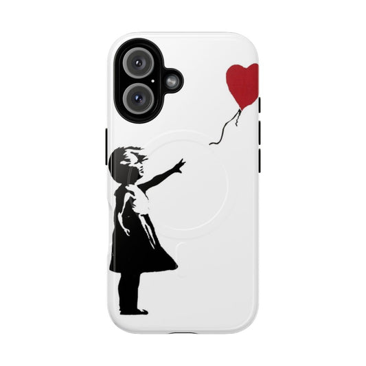 Banksy-inspired Girl with Balloon magnetic tough phone case