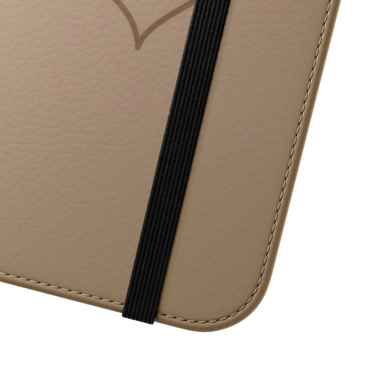 Beige and neutral-toned phone case with Lovejoy band artwork - Close Up