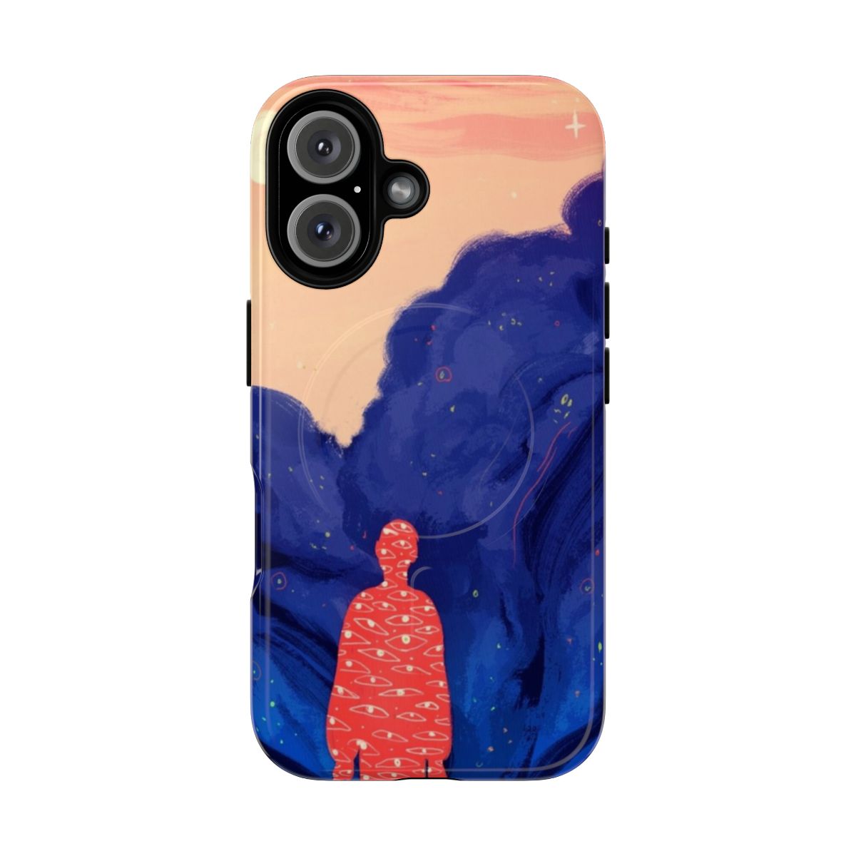 Surreal and dreamlike phone case with magnetic closure and tough design