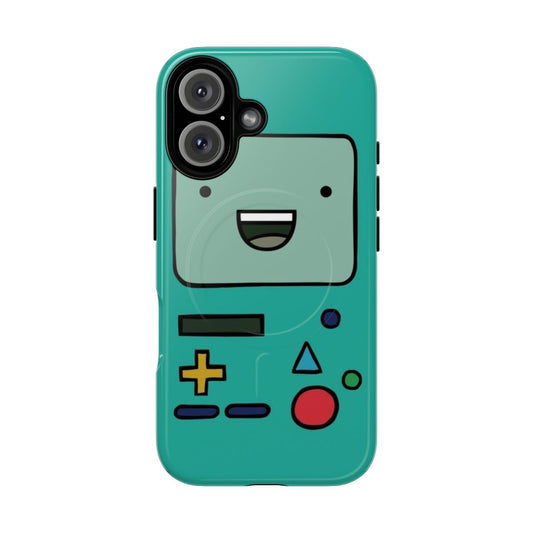 Durable magnetic phone case featuring the character BMO from the cartoon series Adventure Time