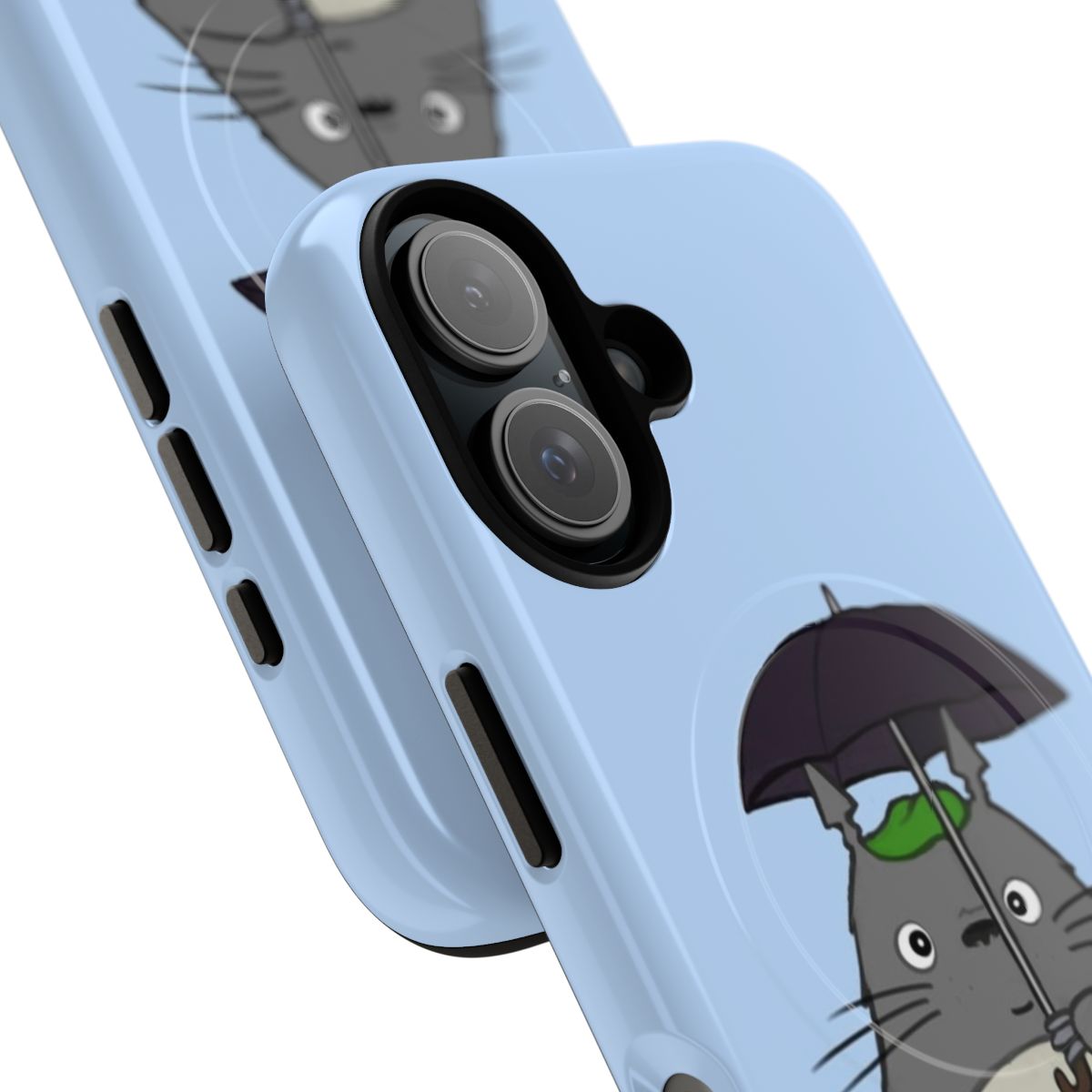 Protective magnetic tough phone case featuring the beloved character Totoro from the Studio Ghibli anime film. - Detail