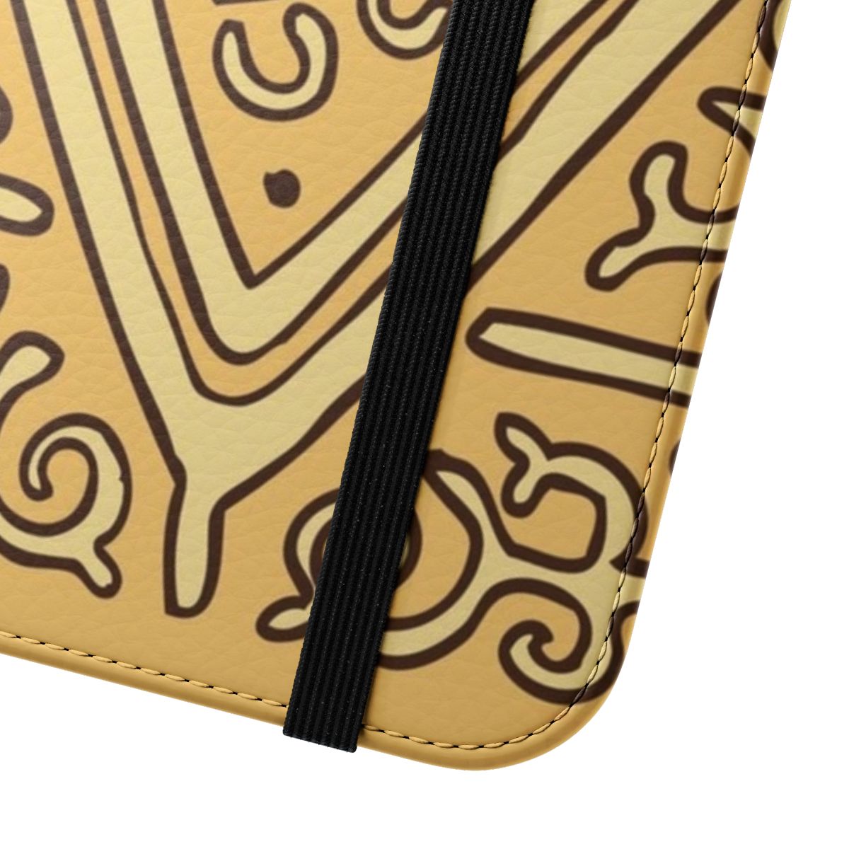 Custard cream inspired British biscuit phone case with hand-drawn design - Close Up