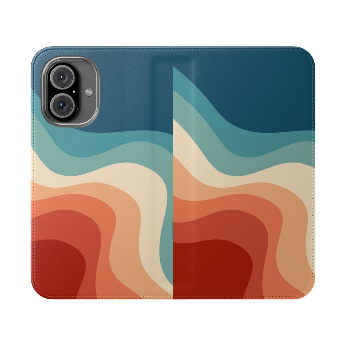 Retro abstract waves pattern on a stylish phone case cover