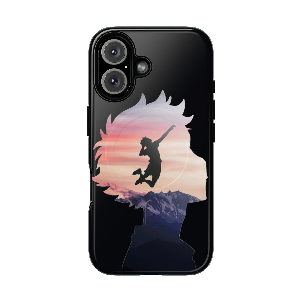 Haikyuu-inspired phone case featuring characters Hinata Shoyo, Kageyama Tobio, and others