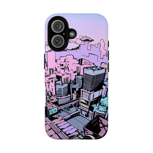 Persona 5 Pastel Tokyo Loading Screen Magnetic Tough Phone Case