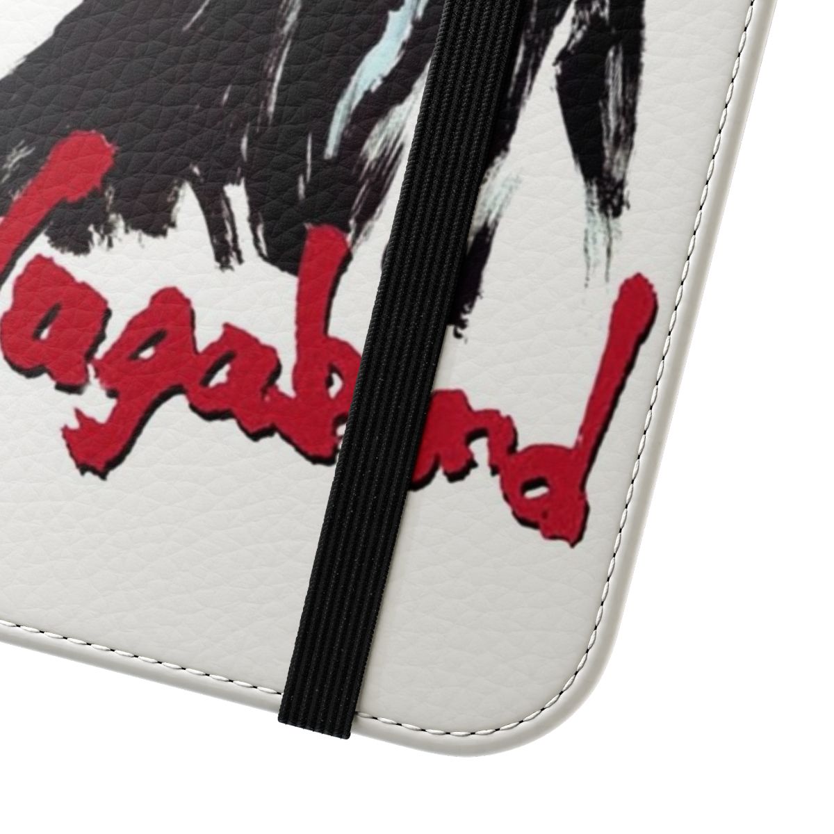 Flip cover phone case with Japanese art and anime-inspired design - Close Up