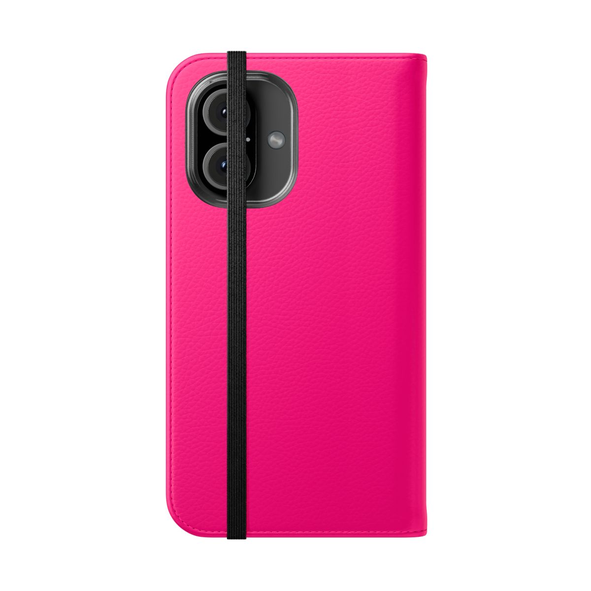 Stylish hot pink flip cover phone case for iPhone XR and iPhone 11 Pro - Folded Front