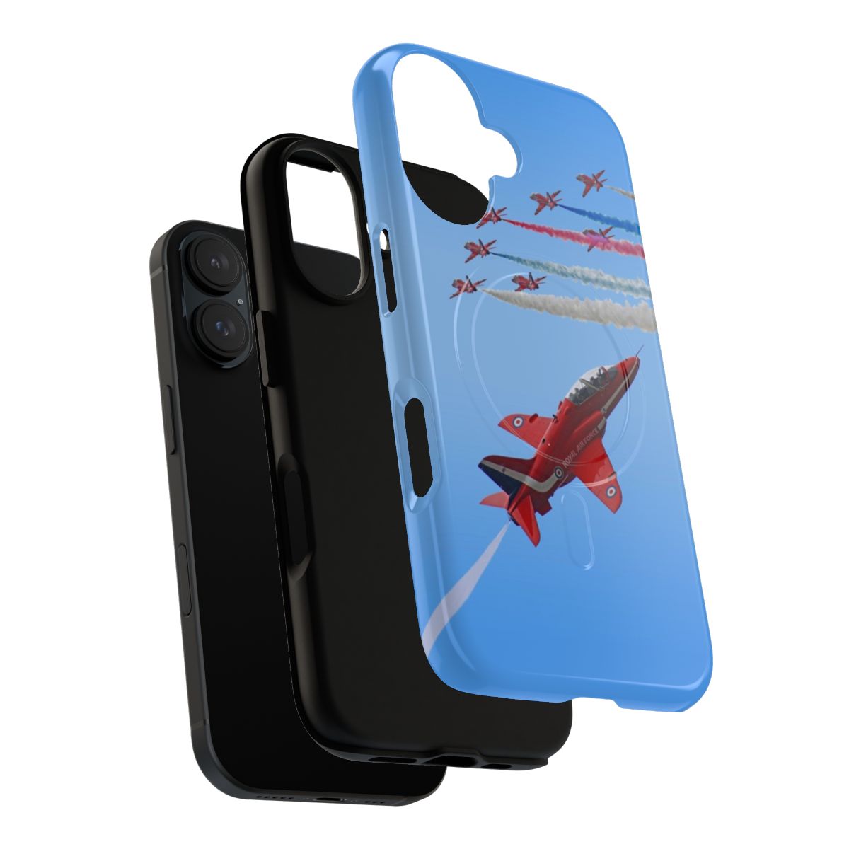 Tough phone case featuring the iconic Red Arrows aircraft display team - Layers