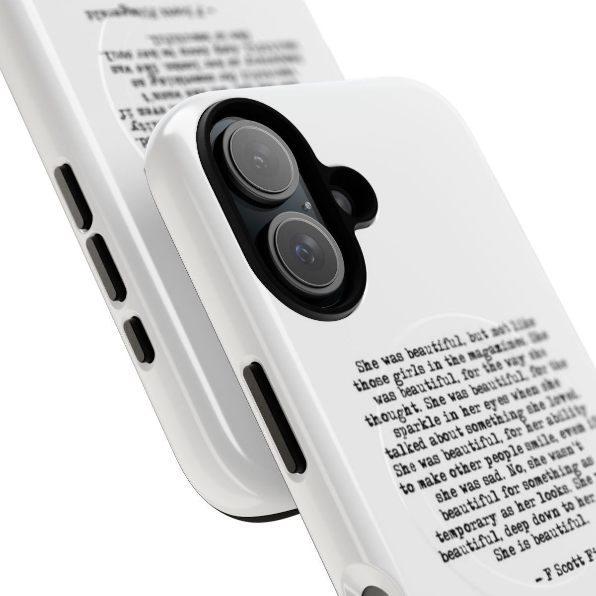 F. Scott Fitzgerald quote phone case with a magnetic tough design - Detail