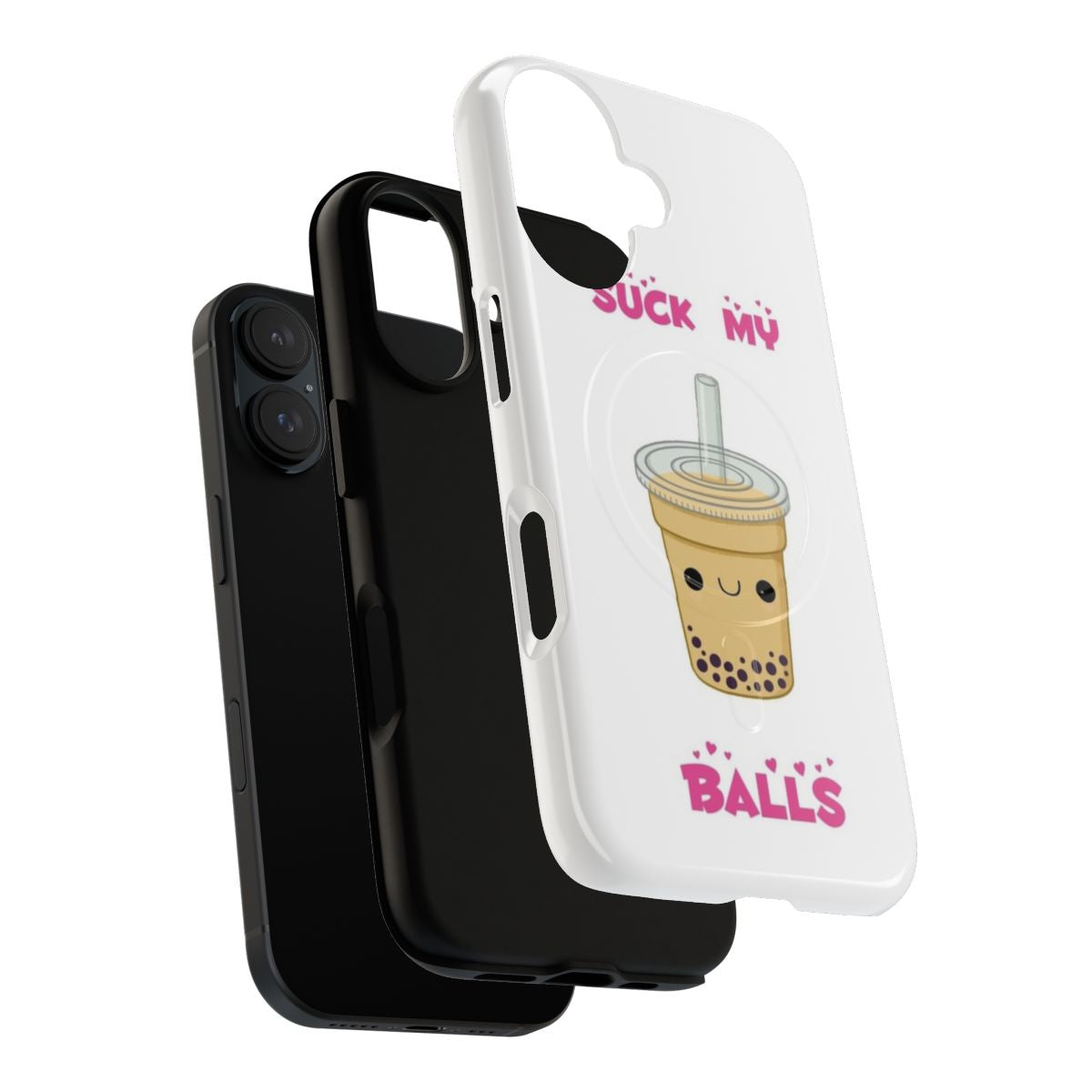 Vibrant bubble tea-themed phone case with adorable and quirky design - Layers