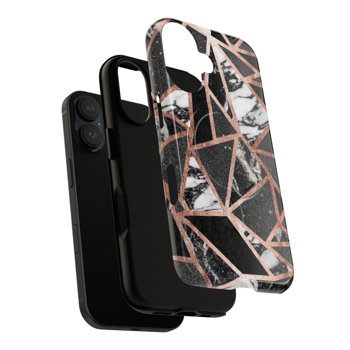 Marble Geometric Triangle Phone Case - Layers