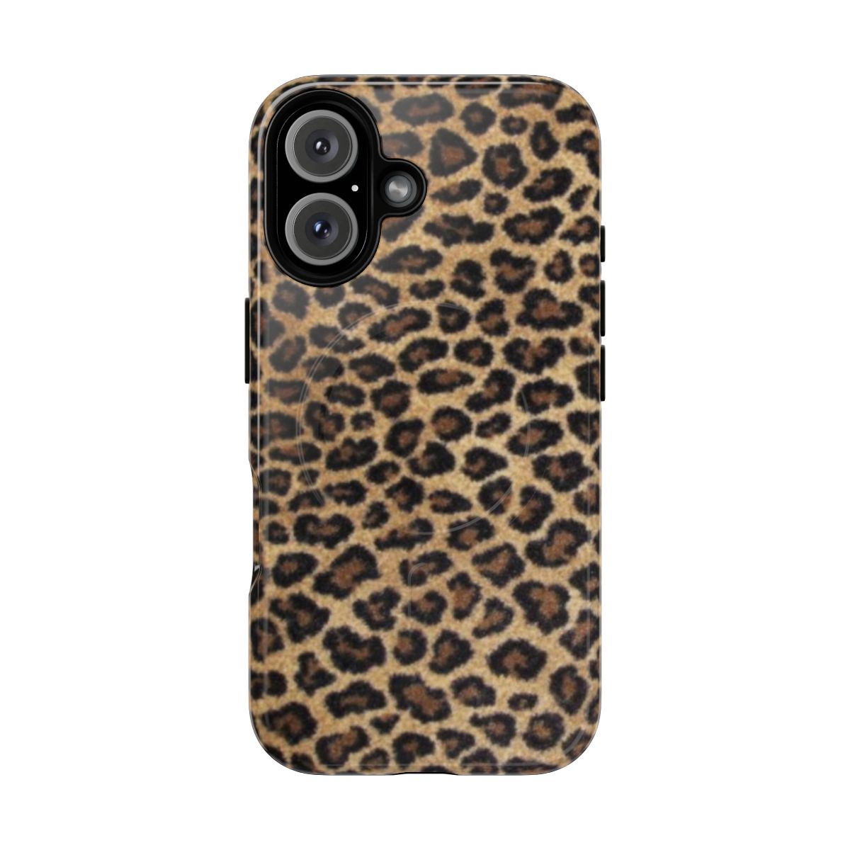 Leopard print phone case with magnetic tough design