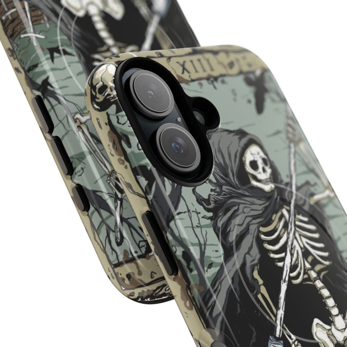 Skull tarot death magnetic tough phone case - Detail