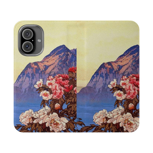 Nature landscape design on a flip cover phone case