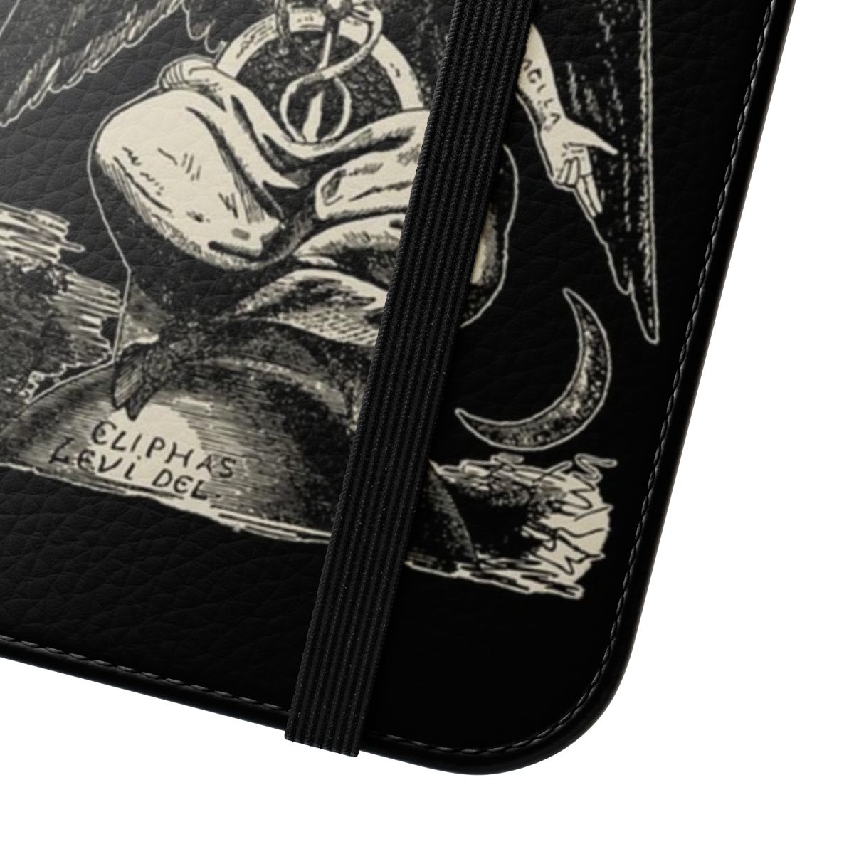 Occult Gothic Phone Case featuring a dark, demonic, and satanic design - Close Up