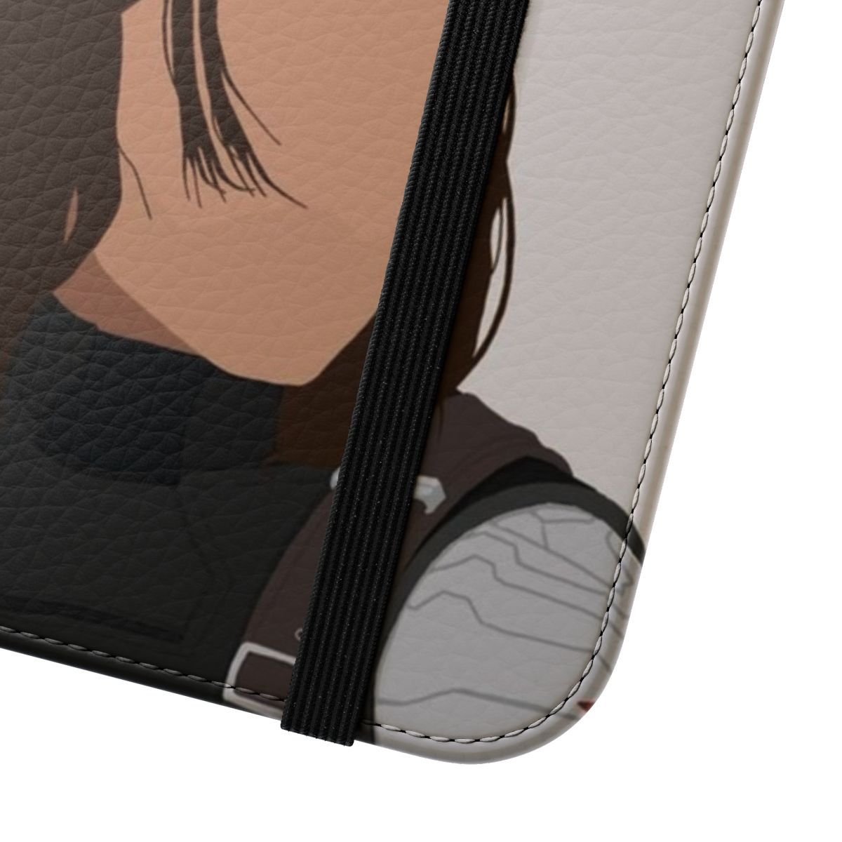 Bucky Barnes-inspired Winter Soldier themed flip cover phone case - Close Up