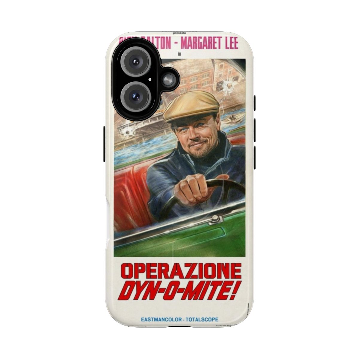 Protective magnetic phone case featuring characters from the film Once Upon a Time in Hollywood