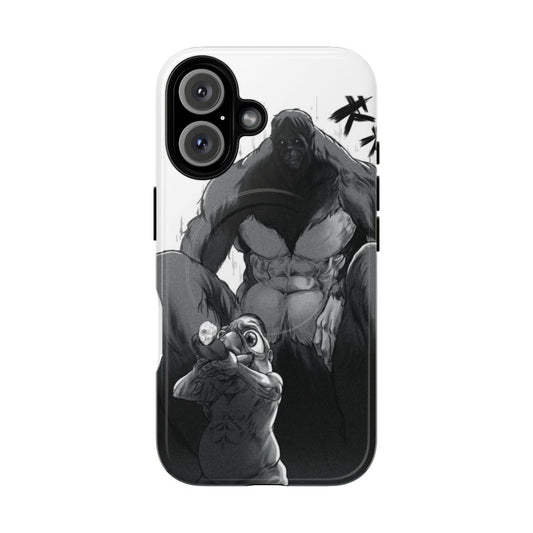 Magnetic tough phone case with Attack on Titan inspired artwork