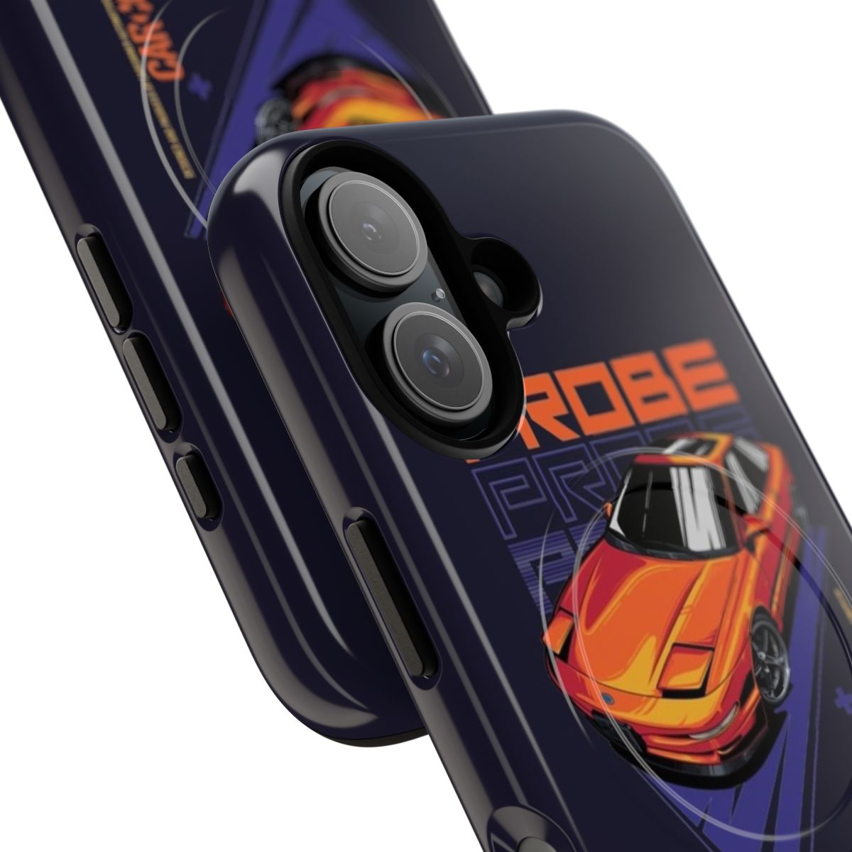 Magnetic tough phone case featuring Ford Probe design - Detail