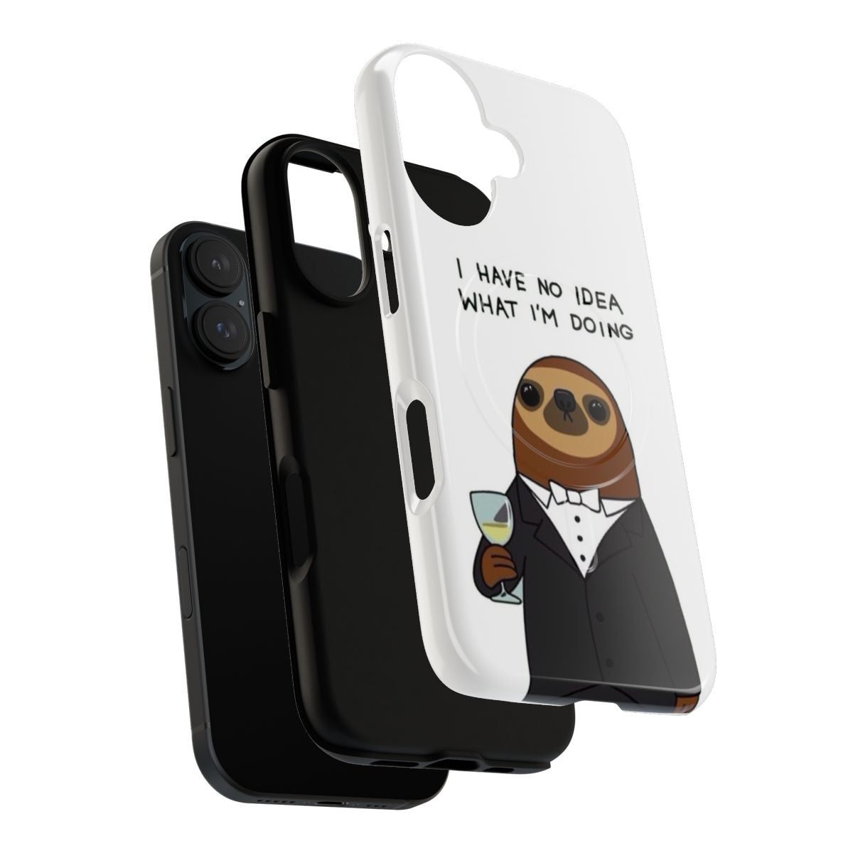 Sloth Magnetic Tough Phone Case, featuring a cute sloth design - Layers