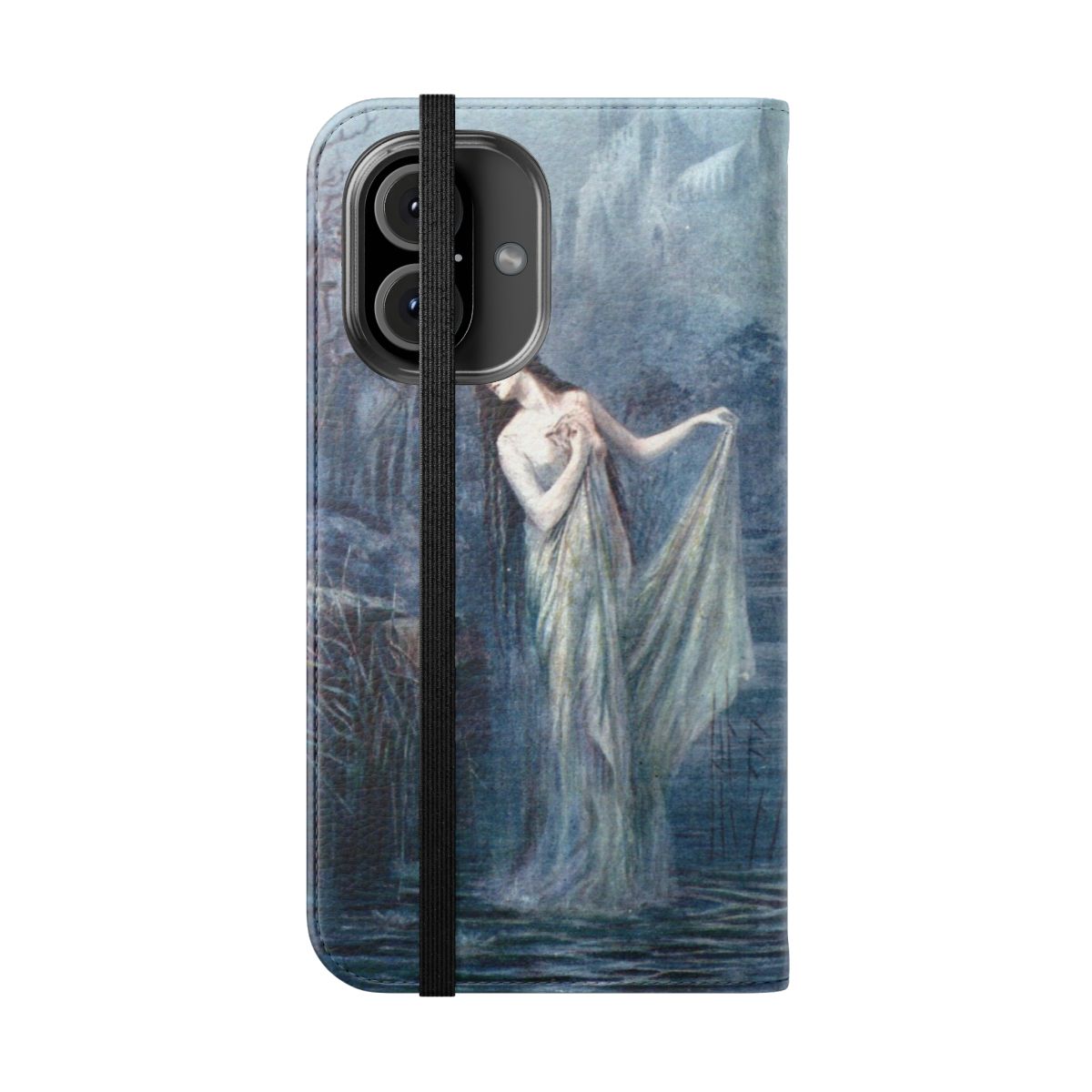 Medieval fantasy phone case featuring Lancelot and Arthurian imagery - Folded Front