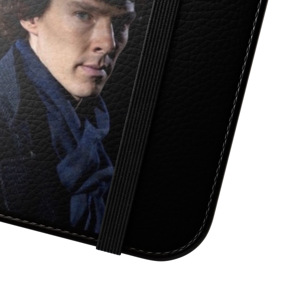 Sherlock Holmes themed flip cover phone case - Close Up