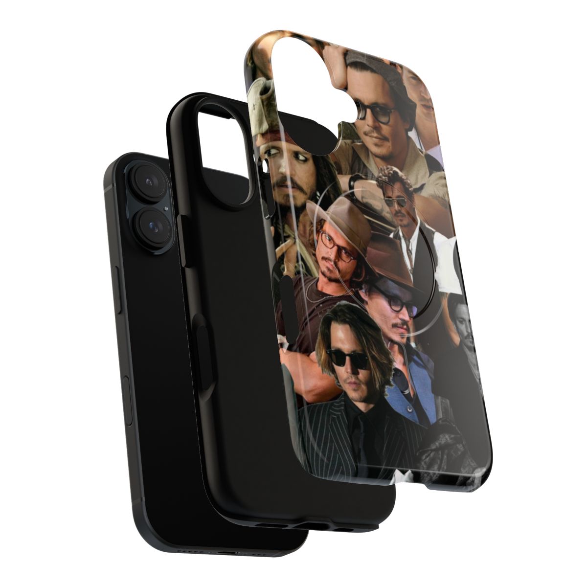 Magnetic tough phone case with an image of actor Johnny Depp - Layers