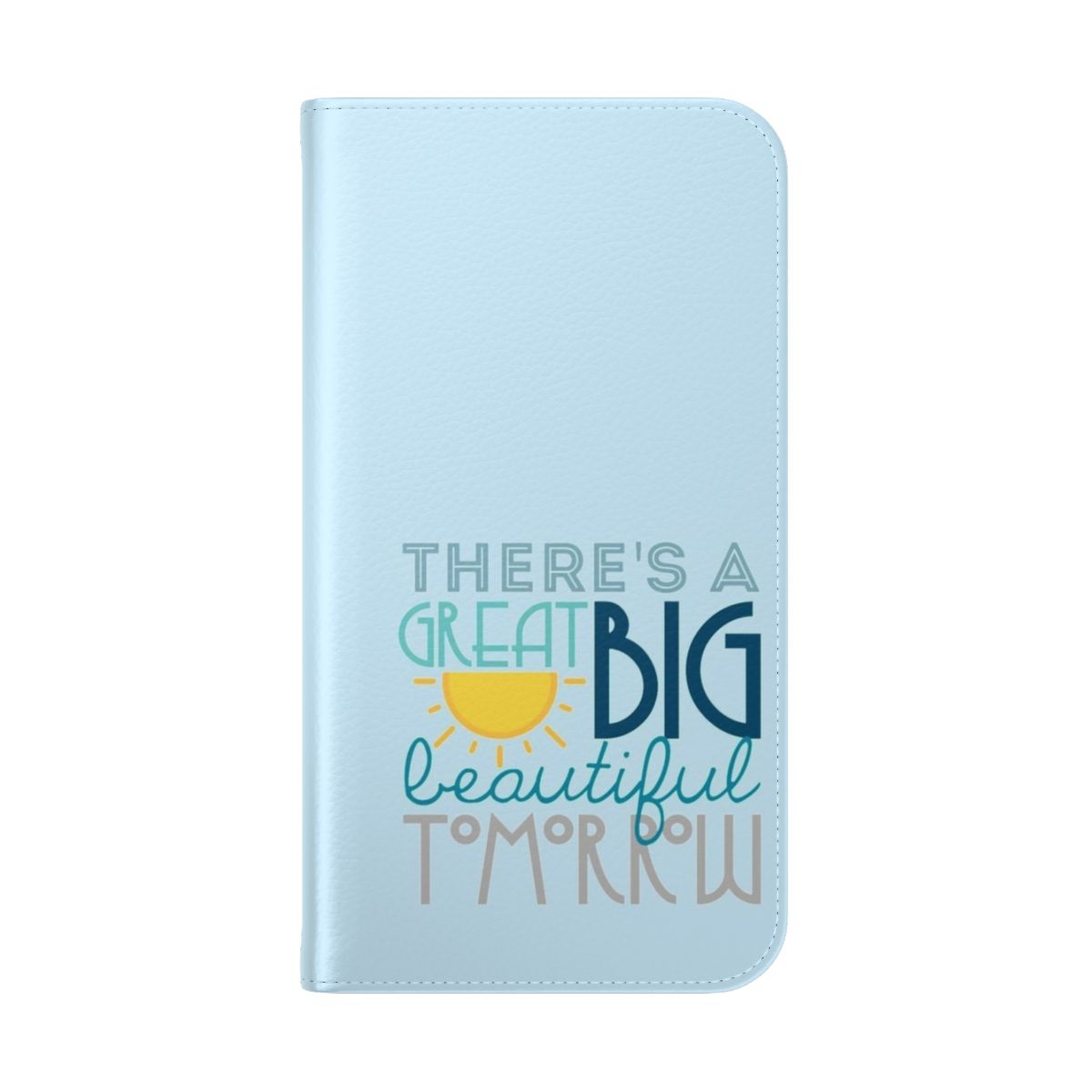 Shimmering flip cover phone case with Disney-themed design - Folded Back