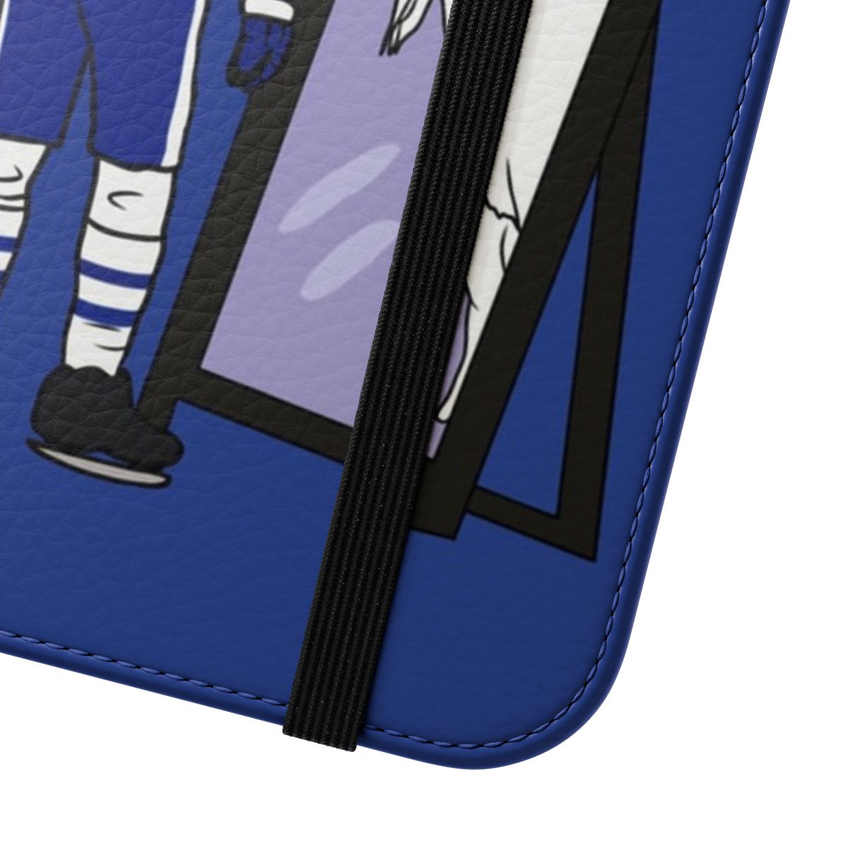 Flip cover phone case featuring Auston Matthews inspired design with the Toronto Maple Leafs logo - Close Up