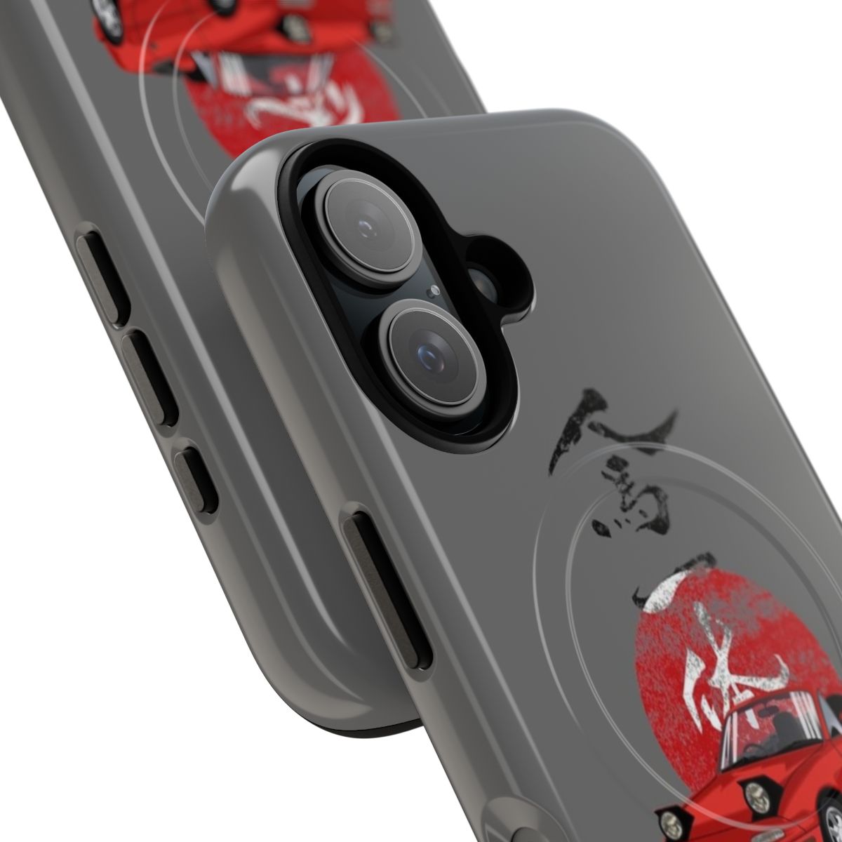 Rugged Japan-inspired phone case with magnetic mount for Mazda MX5 enthusiasts - Detail