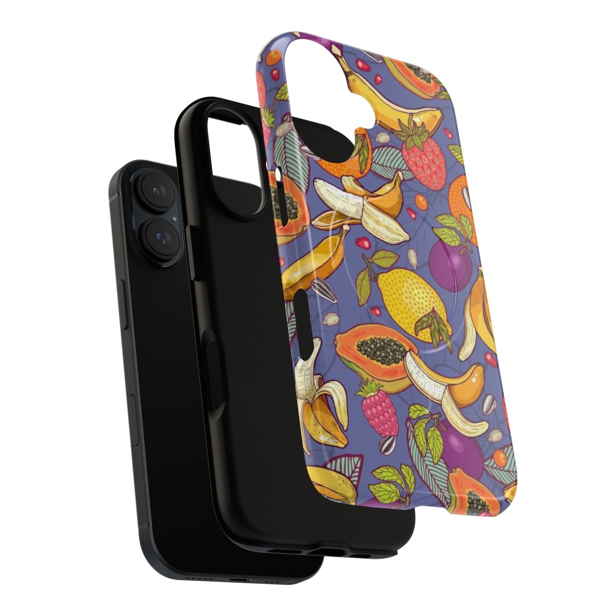 Tropical phone case featuring lush fruit and flora designs - Layers