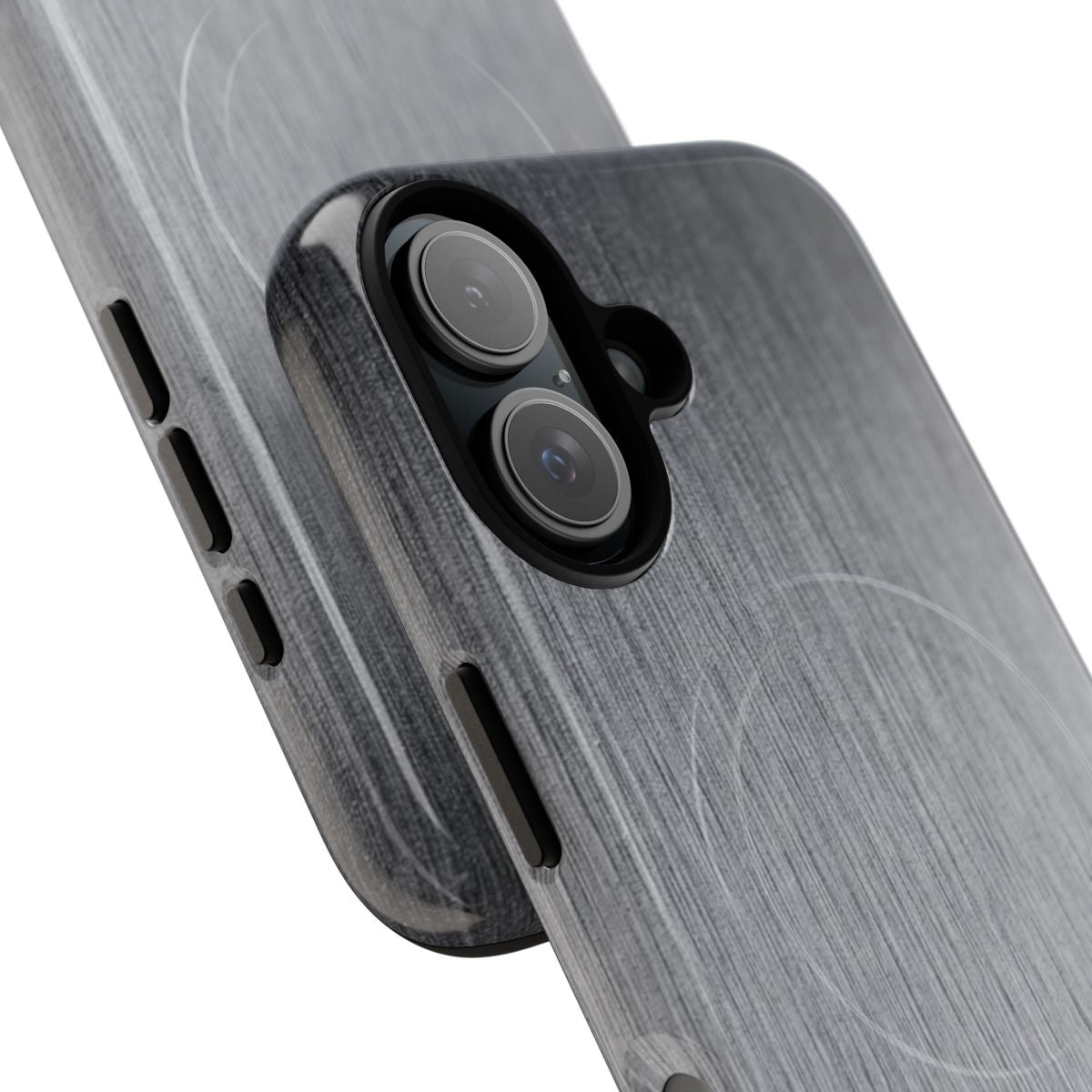 Stainless steel textured phone case with magnetic closure - Detail