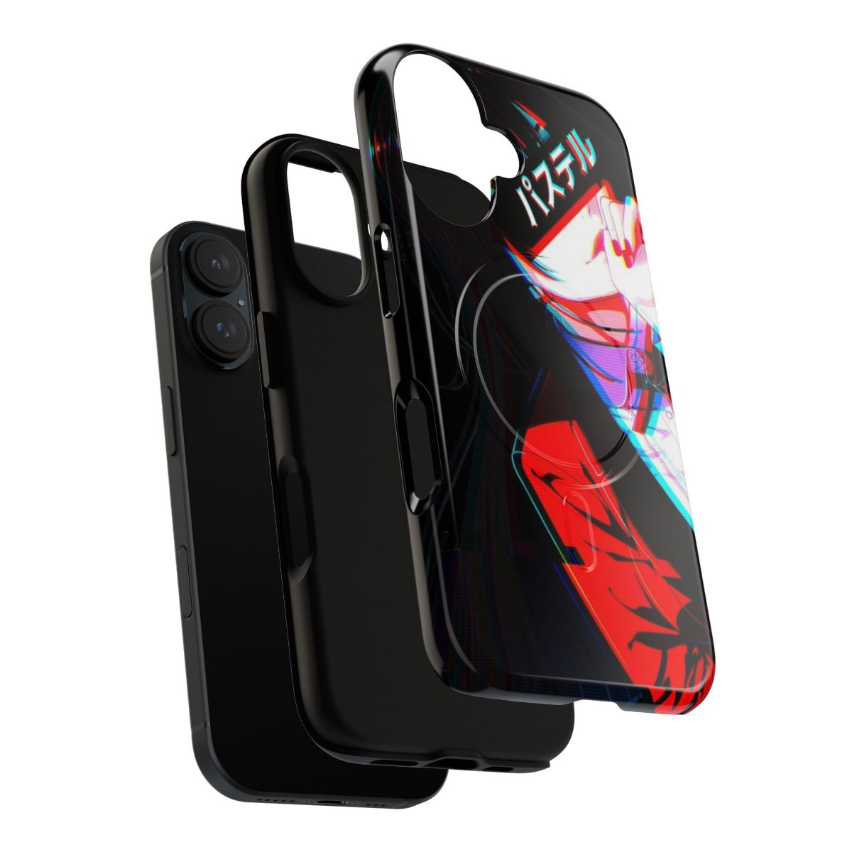 Crimson aesthetic cyberpunk design magnetic tough phone cases featuring Yumeko Jabami from the anime Kakegurui. - Layers