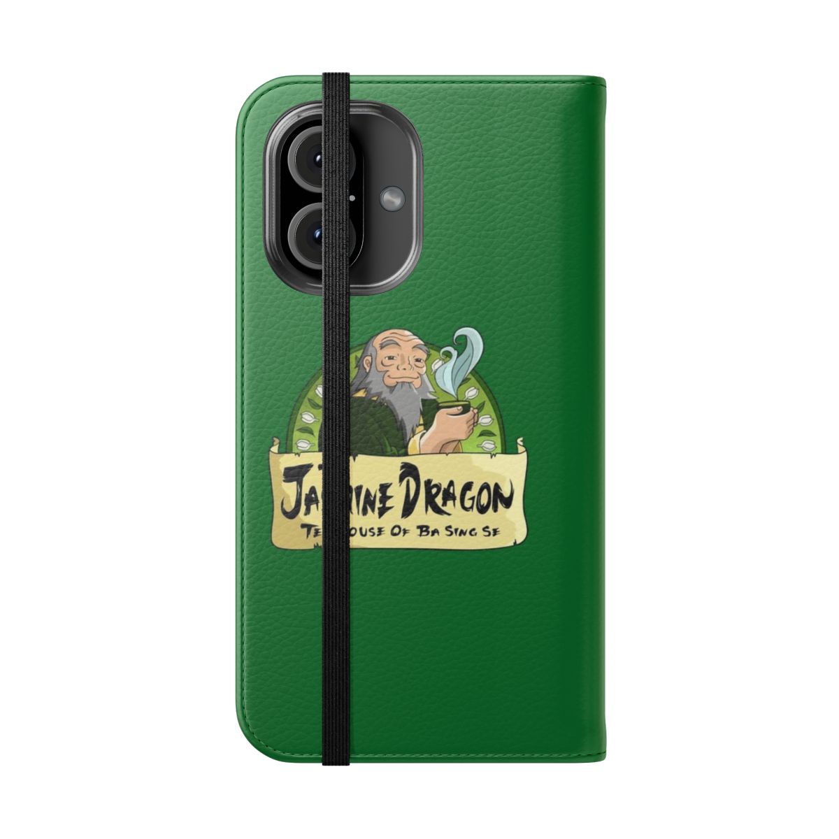 Jasmine Dragon-Inspired Tea House Phone Case - Folded Front