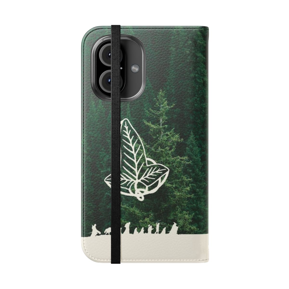 Enchanting phone case featuring Lord of the Rings inspired design - Folded Front