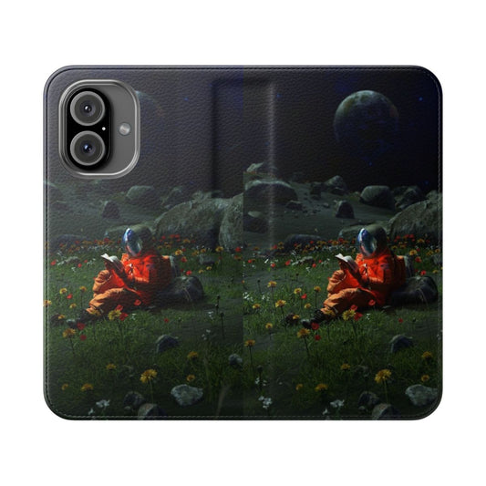 Cosmic phone case with surreal space and celestial imagery