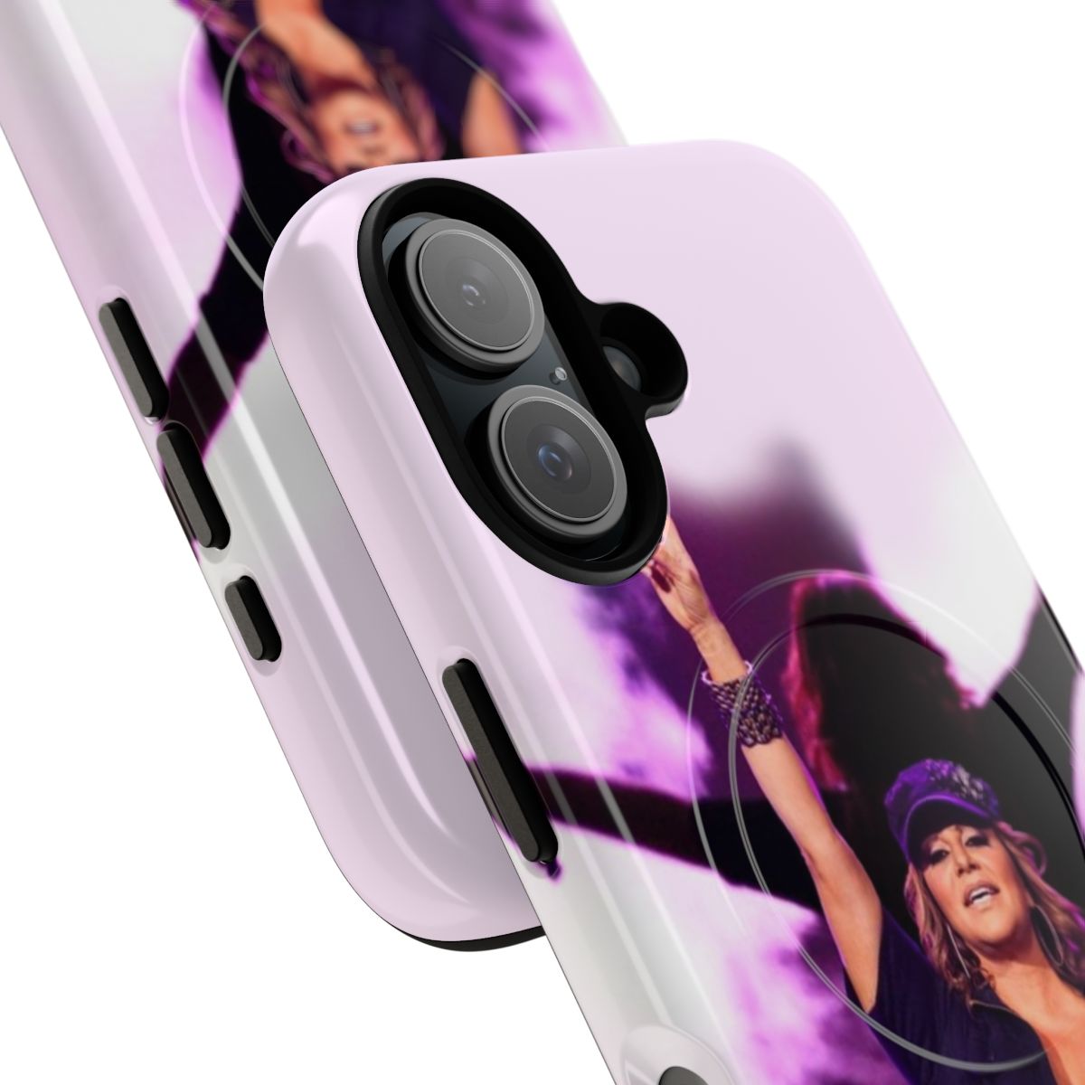 A magnetic, tough phone case featuring the name and image of Jenni Rivera. - Detail